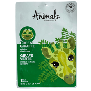 masque BAR Pretty Animalz Green Giraffe Calming Sheet Mask