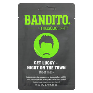 masque BAR Bandito Get Lucky - Night on the Town Moisturizing Sheet Mask for Men