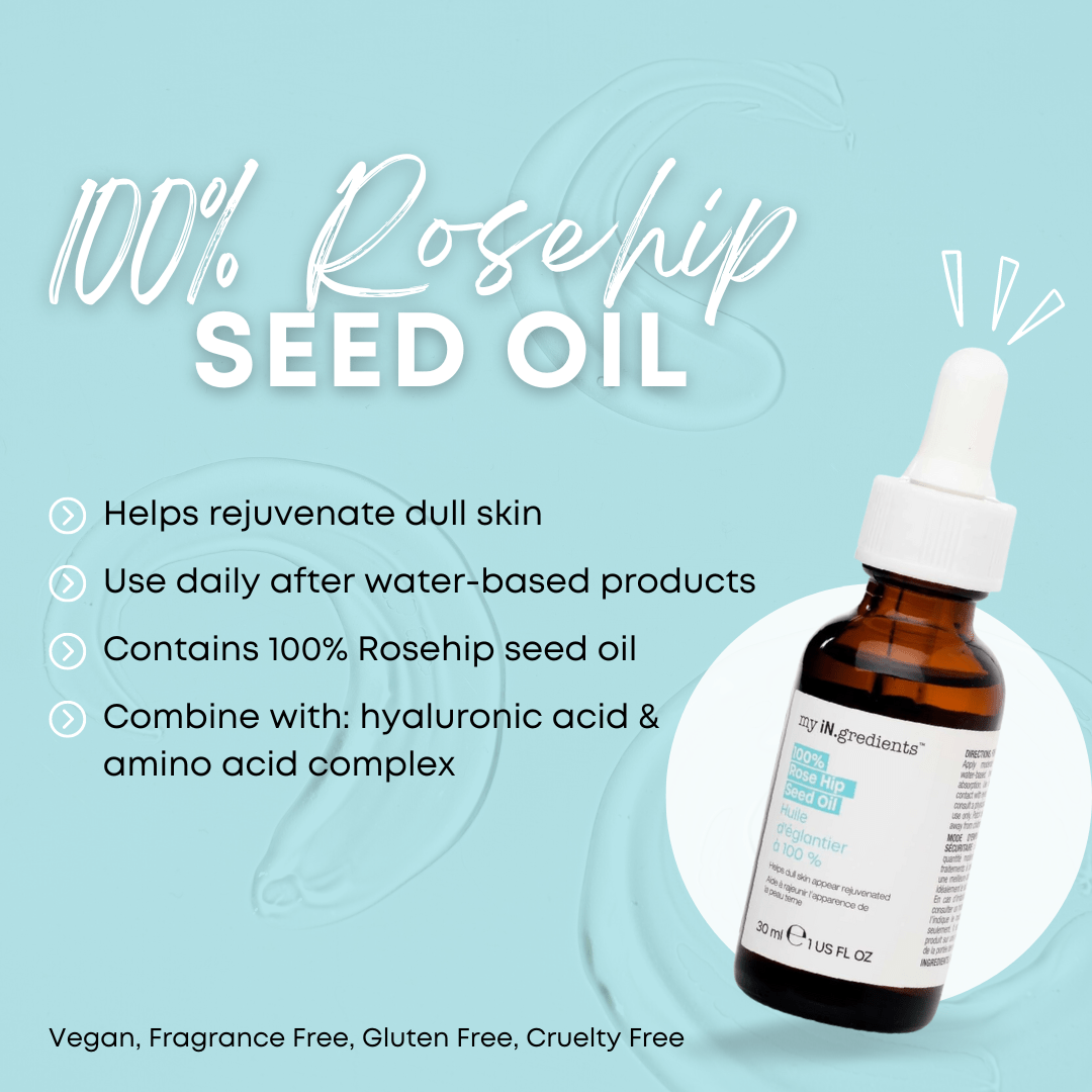 ordinary rose hip seed oil benefits my iN.gredients 100% Rosehip Seed Oil